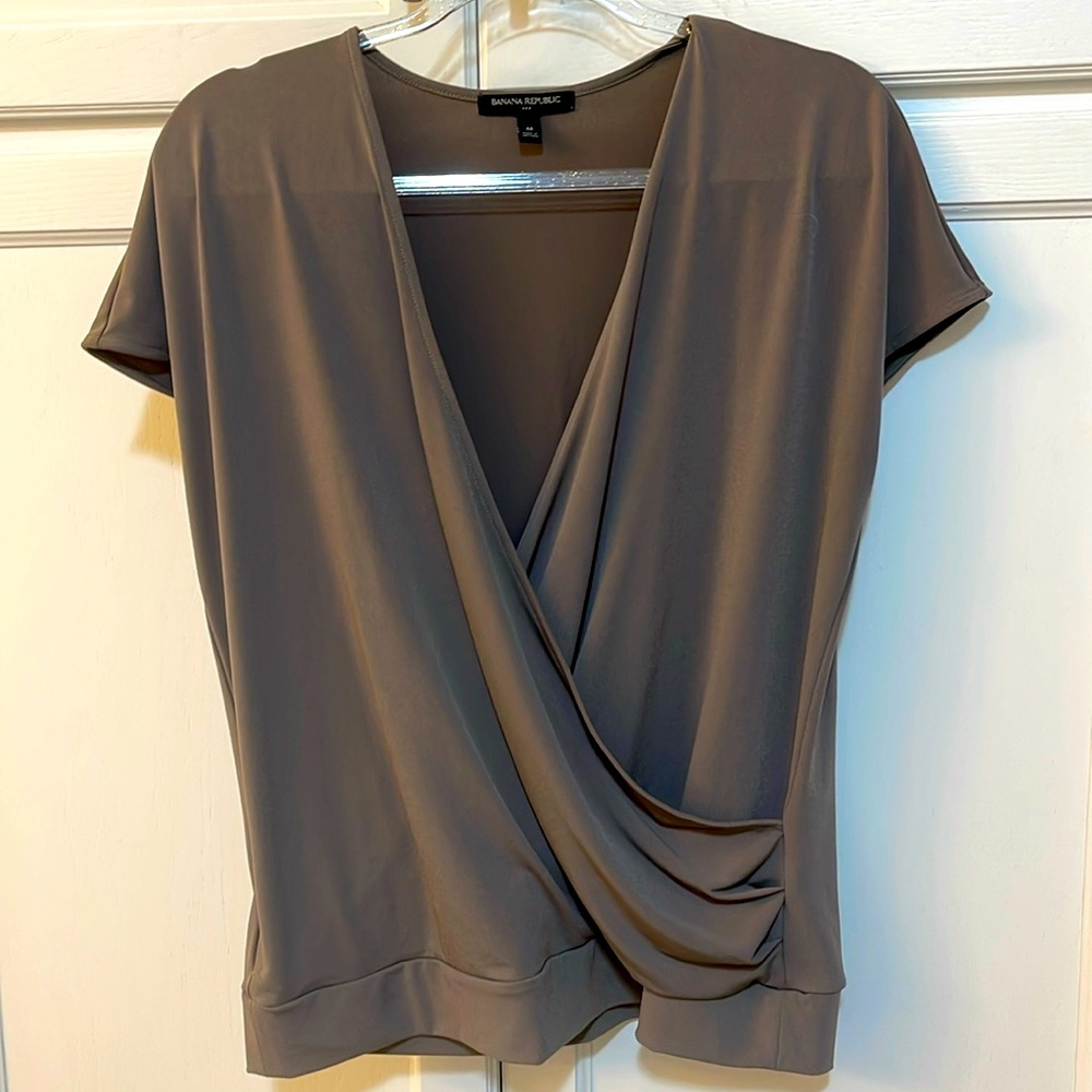 Banana Republic blouse top Surplice wrap style